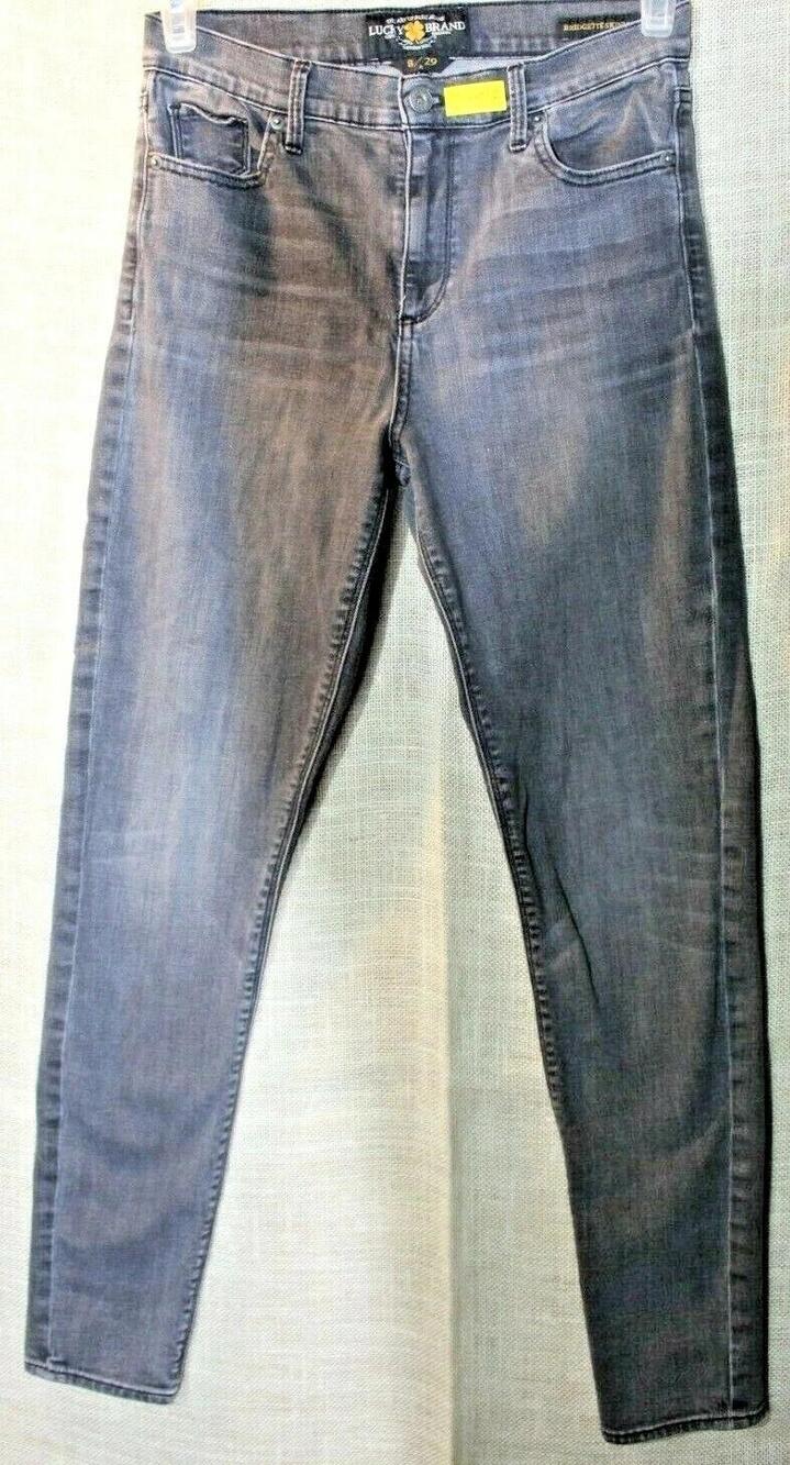 Lucky Brand Jeans Womens 8/29 Gray Bridgette Skinny Stretch Denim Gray Wash